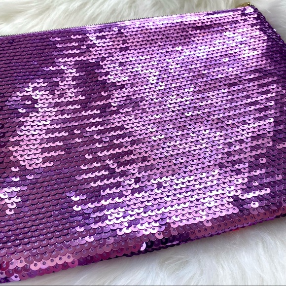 tarteš¦©Flamingo Sequin Makeup Bag Zipper Pouch 9.5āx7ā - Picture 5 of 6